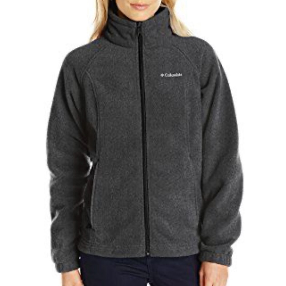 EUC Columbia Sport Zip-Up Gray Fleece Jacket S Women’s